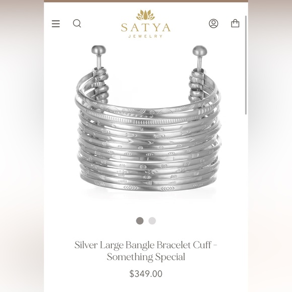 NEW Satya Sterling Silver Large Bangle Bracelet Cuff “Something Special” $349 - Picture 4 of 16